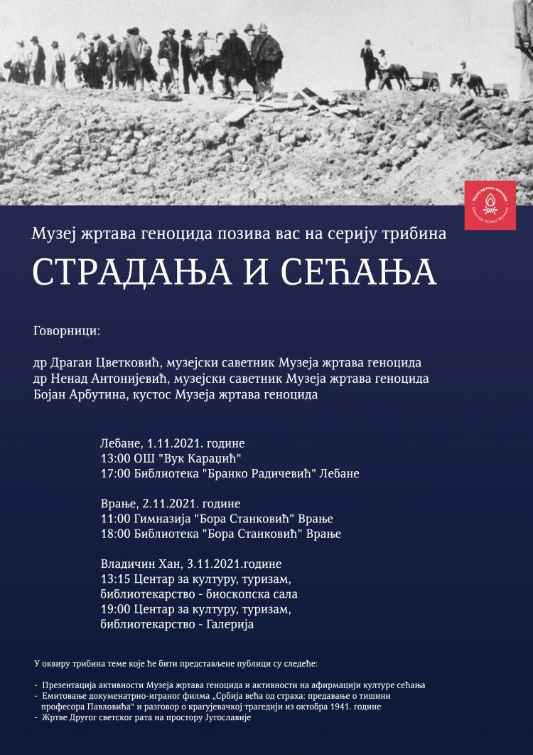 Образовни програми Музеја жртава геноцида у Лебану, Врању, Владичином Хану и Сурдулици