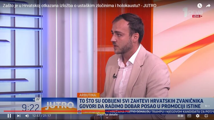 Вршилац дужности директора Музеја жртава геноцида г. Бојан Арбутина гостовао је у емисији ,,Јутро на Првој“